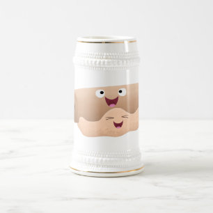 Caneca De Cerveja Cavilha rolante e cartoon para pastelaria