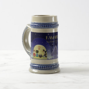 Caneca De Cerveja Celebração de Neve de Edo-Neko