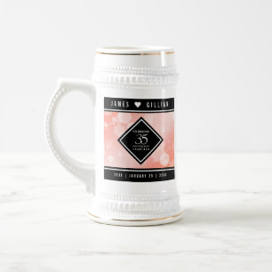 Caneca De Cerveja Celebração do 35º aniversário do Casamento de 