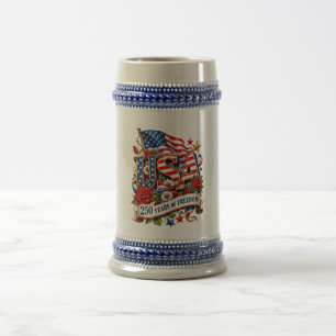 Caneca De Cerveja Celebração dos 250 Anos de Liberdade dos EUA