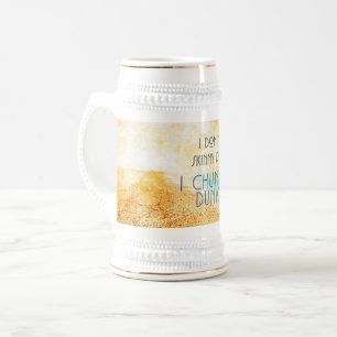 Caneca De Cerveja Cena de praia idílica e calorosa da SlipperyJoe ca