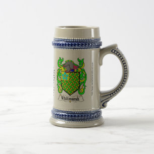 Caneca de cerveja cerâmica da crista da família
