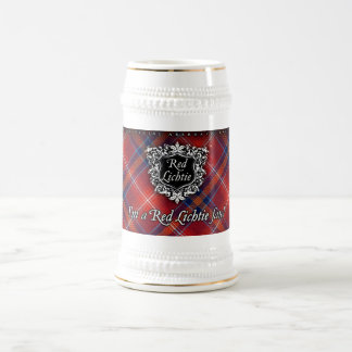 Caneca de cerveja cerâmica - eu sou um fã vermelho