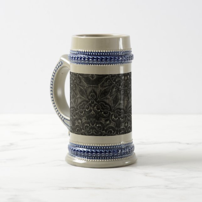 Caneca De Cerveja Charcarvão Mandala (Frente Esquerda)