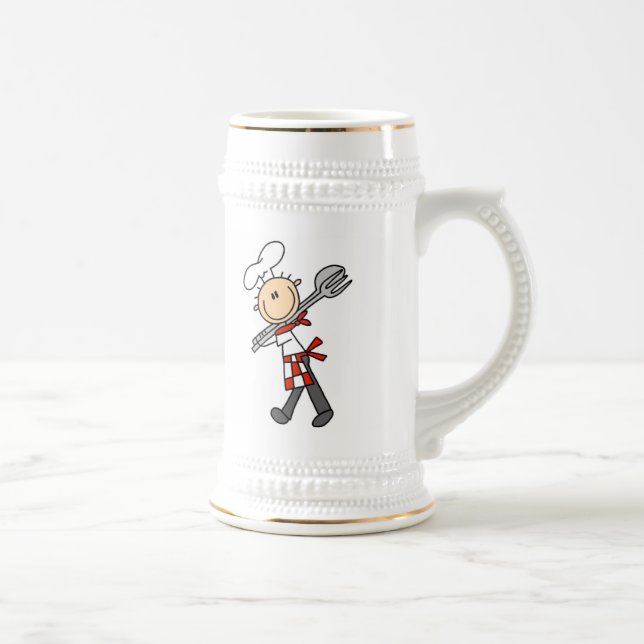 Caneca De Cerveja Chef Com Pinças De Salada (Direita)