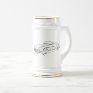 Caneca De Cerveja Chevy 1958 Corveta