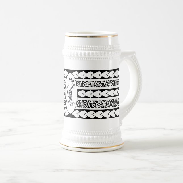 Caneca De Cerveja Chope à bière Tribal Ethnic  (Frente Esquerda)