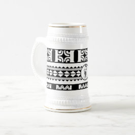 Caneca De Cerveja Chope à bière Tribal Ethnic/Bande Gris