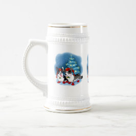 Caneca De Cerveja Christmas Corgis