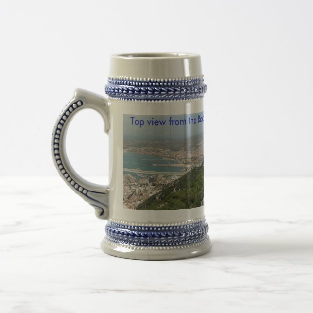 Caneca De Cerveja Cimeira da rocha de Gibraltar (Esquerda)