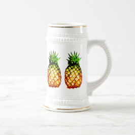 Caneca De Cerveja Cinco abacaxis esboçado