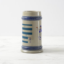 Cinza de canas/Caneca de cerveja azul de 22 oz Ban