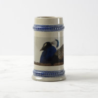 Cinza de pavão/Caneca de cerveja azul de 22 oz