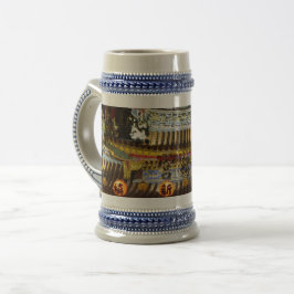 Caneca De Cerveja Cinza do Templo Chinês/Caneca de cerveja Azul de 2