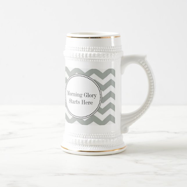 Caneca De Cerveja Cinzas elegantes, modernas, clássicas e cavalete b (Direita)