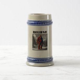 Caneca De Cerveja Citação Humorística do Pé-Grande para Crenças