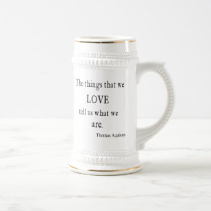 Caneca De Cerveja Citações/citações inspiradas do amor de Aquina