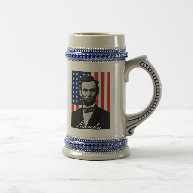 Caneca De Cerveja Citações de Abraham Lincoln Gettysburg (Direita)