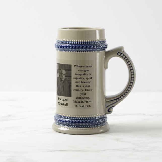 Caneca De Cerveja Citações de Thurgood Marshall (Direita)