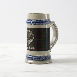 Caneca De Cerveja Clan Boyle Crest Crachá & Tartan