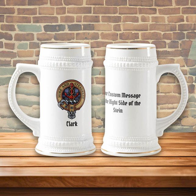 Caneca De Cerveja Clan Clark Crest (Criador carregado)