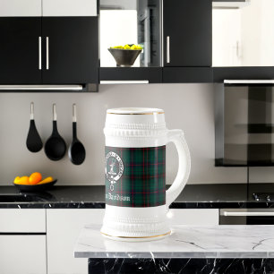 Caneca De Cerveja Clan Davidson Crest Crachá e Tartan