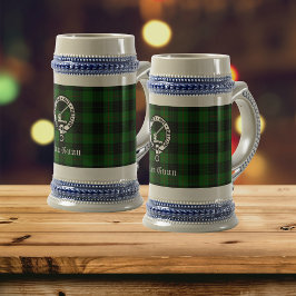 Caneca De Cerveja Clan Gunn Crest Crachá & Tartan