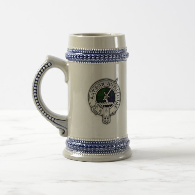 Caneca De Cerveja Clan Gunn Crest & Tartan (Esquerda)