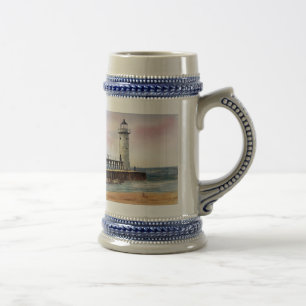 Caneca de cerveja clara norte de Manistee Pierhead