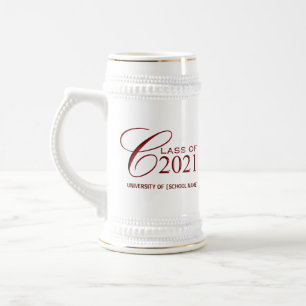 Caneca De Cerveja Classe de 2021 - Graduação Personalizada de Mugs