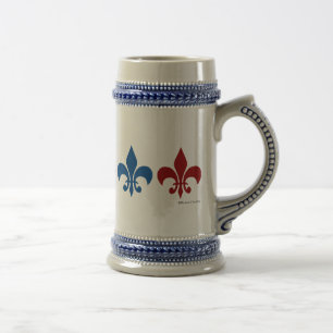 Caneca de cerveja clássica da flor de lis