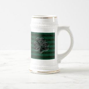 Caneca De Cerveja Clássico grunge irlandês sortudo shamrock personal