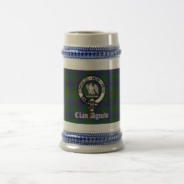 Caneca De Cerveja Cliente Escocês Clan Agnew Crest & Tartan