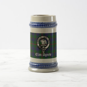 Caneca De Cerveja Cliente Escocês Clan Agnew Crest & Tartan