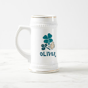 Caneca De Cerveja Clover Green Shamrock na Irlanda Personalizado