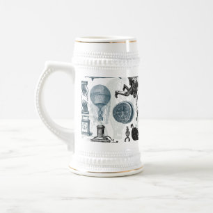 Caneca De Cerveja Colagem Colorized de Steampunk