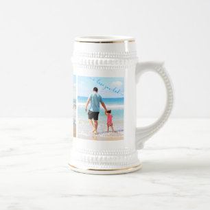 Caneca De Cerveja Colagem e texto personalizados de fotos - Eu amo m