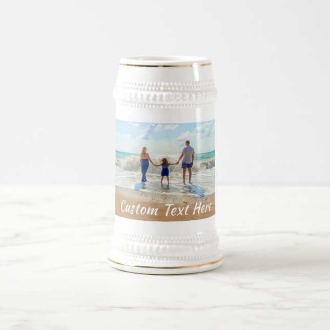 Caneca de Cerveja com Foto Personalizada com Nome  (Centro)