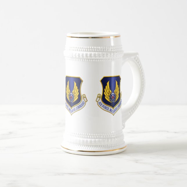 Caneca De Cerveja Comando de Material da Força Aérea Personalizado (Frente Esquerda)