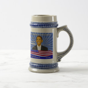 Caneca de cerveja comemorativa de Obama