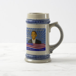 Caneca de cerveja comemorativa de Obama