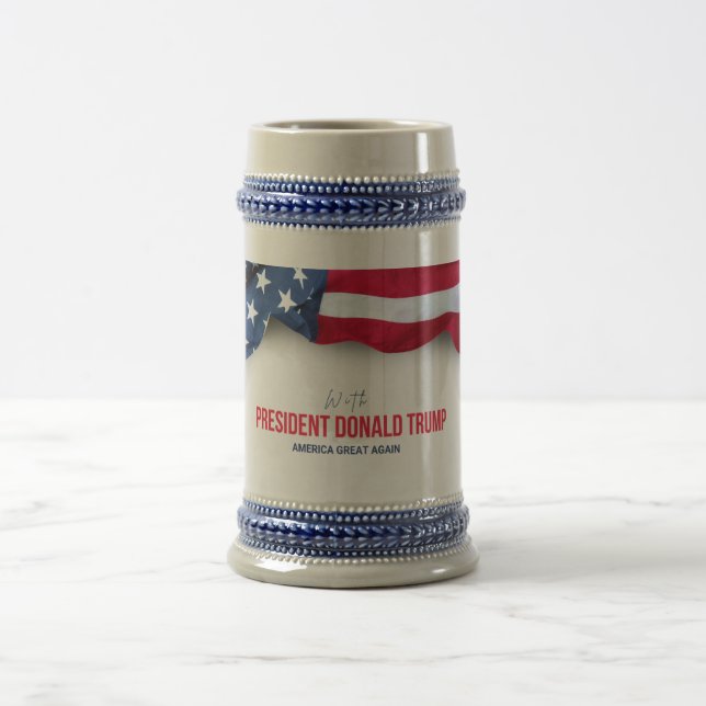 Caneca de cerveja comemorativa do Presidente Donal (Centro)