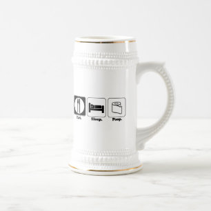 Caneca De Cerveja comer dormir cagar