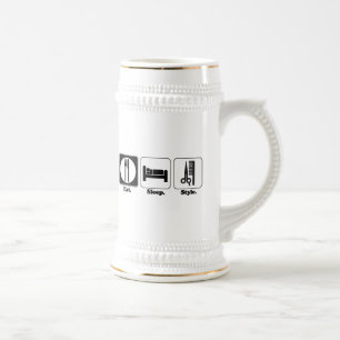 Caneca De Cerveja comer dormir estilo