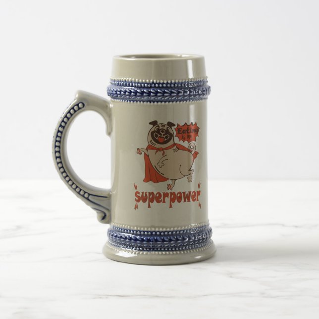 Caneca De Cerveja Comer é o meu super poder, estilo cômico de manto  (Esquerda)