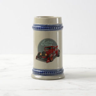 Caneca De Cerveja Conceito de carro de retrocorrida personalizado