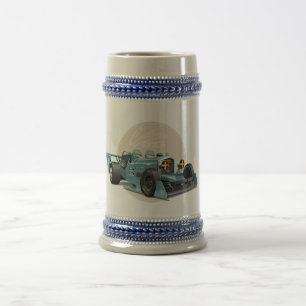 Caneca De Cerveja Conceito de carro de retrocorrida personalizado