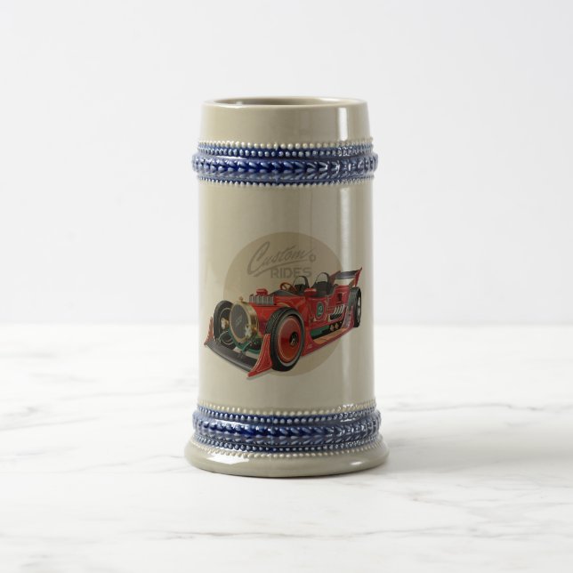 Caneca De Cerveja Conceito de carro de retrocorrida personalizado (Centro)
