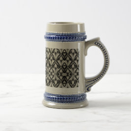Caneca De Cerveja Contraste preto e branco