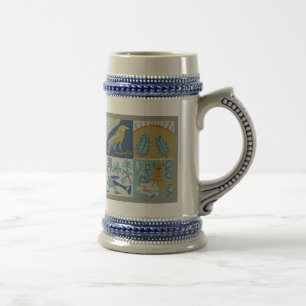 Caneca De Cerveja Copo do teste padrão de Grottesche do renasciment